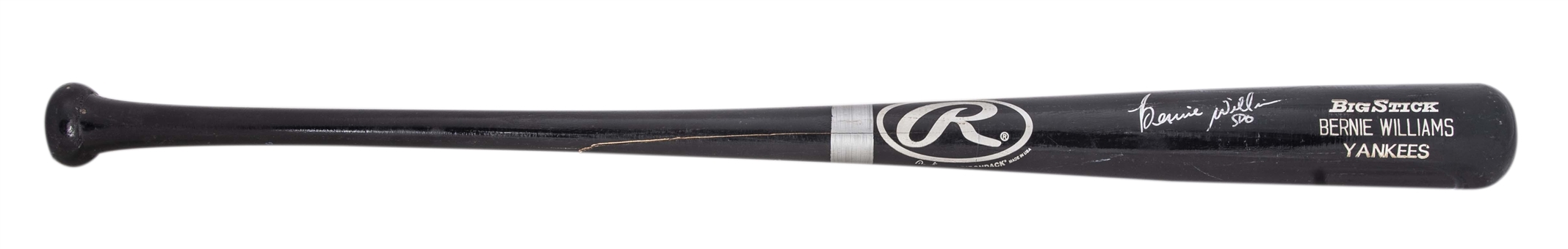 1998 Bernie Williams Game Used & Signed Rawlings DW20 Model Bat From The Willie Randolph Collection (PSA/DNA, Randolph LOA & Beckett)